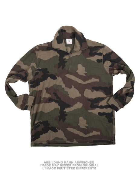 Veste polaire française en polyester à fermeture à glissière, stock ancien, lot de 10