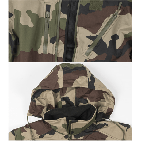 Veste softshell Mil-Tec SCU14 à laminé trois couches polyester-élasthanne membrane respirante et polaire intérieure