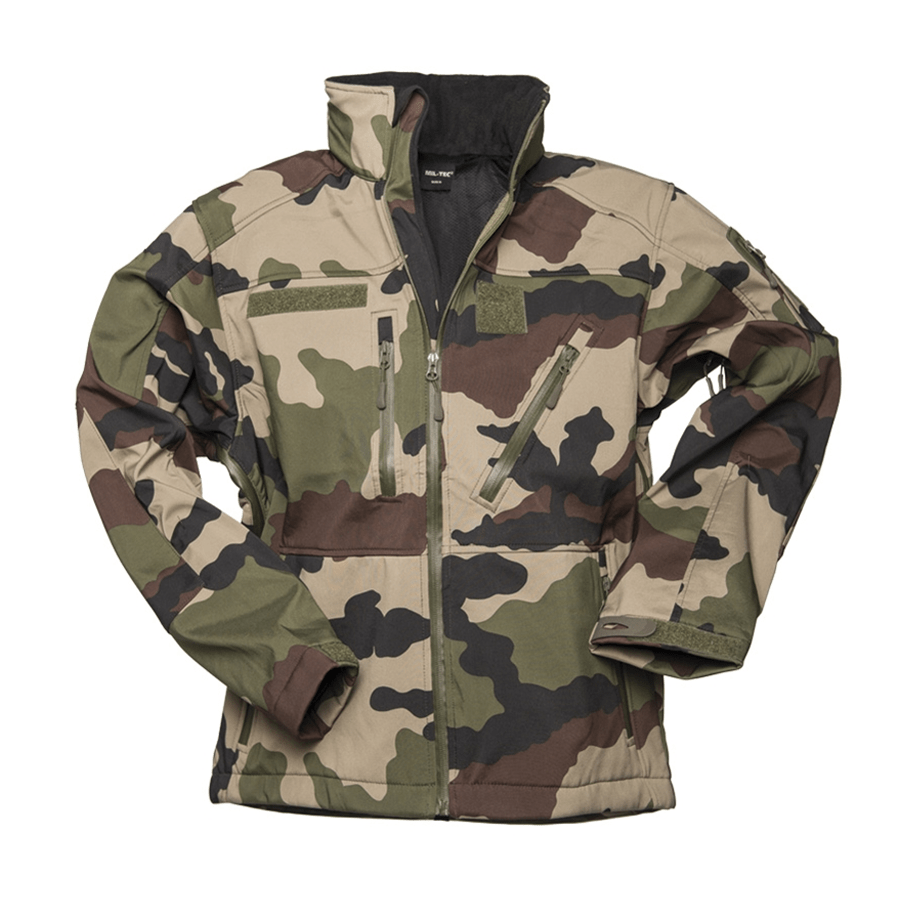 Veste softshell Mil-Tec SCU14 à laminé trois couches polyester-élasthanne membrane respirante et polaire intérieure