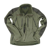 Veste softshell Mil-Tec Tactical Plus laminé trois couches colonne 8000 mm avec boucles pouces et compartiments protection
