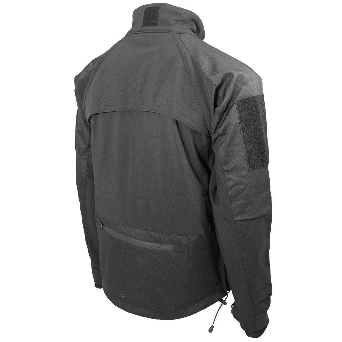 Veste softshell Mil-Tec Tactical Plus laminé trois couches colonne 8000 mm avec boucles pouces et compartiments protection