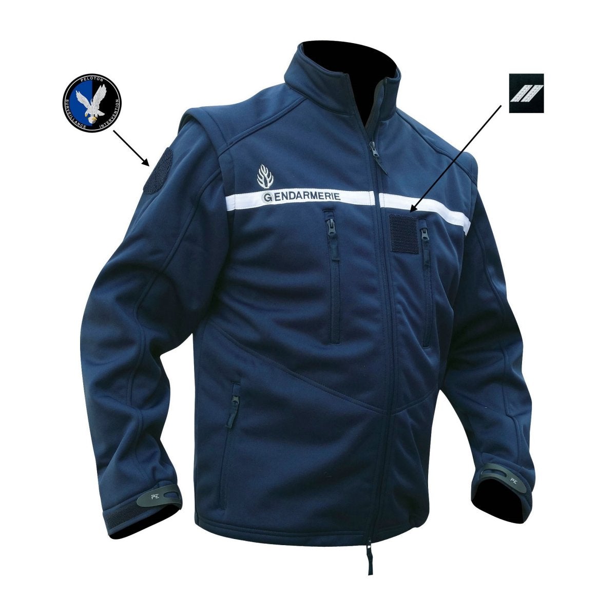 Veste softshell 2 EN 1 MANCHES AMOVIBLES Patrol Equipement - Bleu - Welkit.com