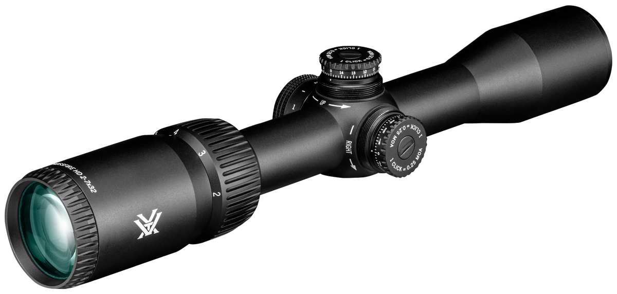 Vortex Crossfire HD 2-7x32 grossissement 2-7 x 32 mm champ 48,6 m – 13,5 m à 100 mètres