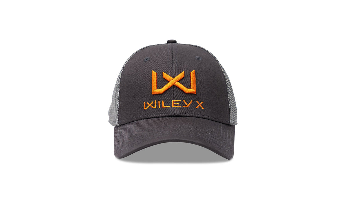Casquette Trucker Wiley X 6 panneaux à visière pré-courbée et maille arrière aérée