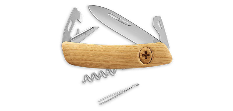 Couteau suisse Swiza D03 Allmatt plaquettes bois 6 outils lame 75 mm acier 440