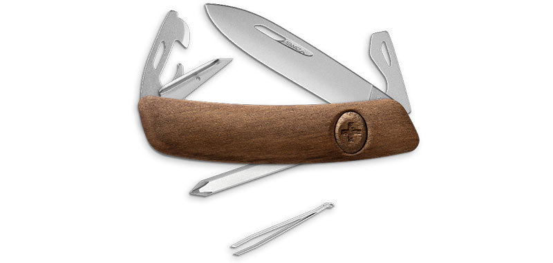 Couteau suisse Swiza D04 Allmatt plaquettes bois 6 outils tournevis cruciforme n°1-3