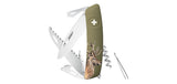 Couteau suisse Swiza D05 gravure Cerf 8 outils avec scie à bois et anneau