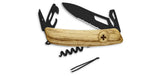Couteau suisse Swiza SH03 ALLBLACK ouverture une main 7 outils revêtement PVD anneau