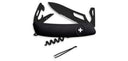 Couteau suisse Swiza SH03 ALLBLACK ouverture une main 7 outils revêtement PVD anneau
