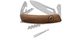 Couteau suisse Swiza SH03 Allmatt bois ouverture une main 7 outils avec anneau