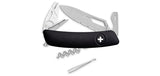 Couteau suisse Swiza SH03 tire-tique Allmatt synthétique lame ondulée une main