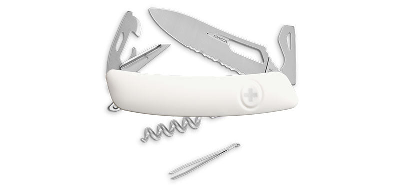 Couteau suisse Swiza SH03 Allmatt synthétique ouverture une main 7 outils anneau