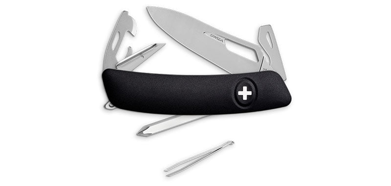 Couteau suisse Swiza SH04 Allmatt ouverture une main tournevis cruciforme n°1-3
