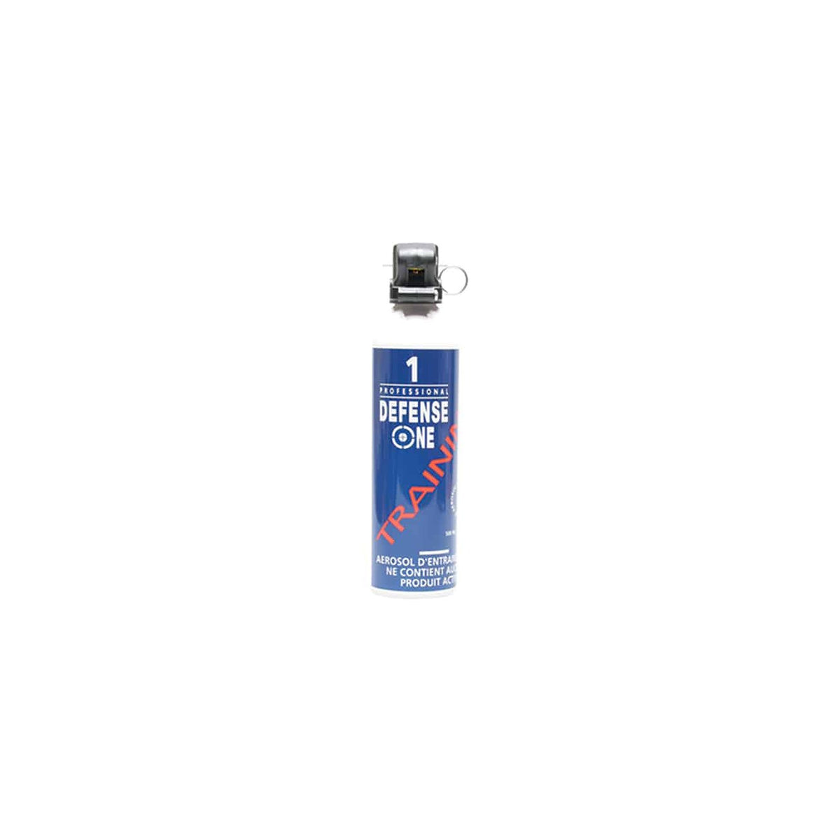 Aérosol d'entraînement Defense One inerte 500 ml, portée annoncée 4 à 5 mètres