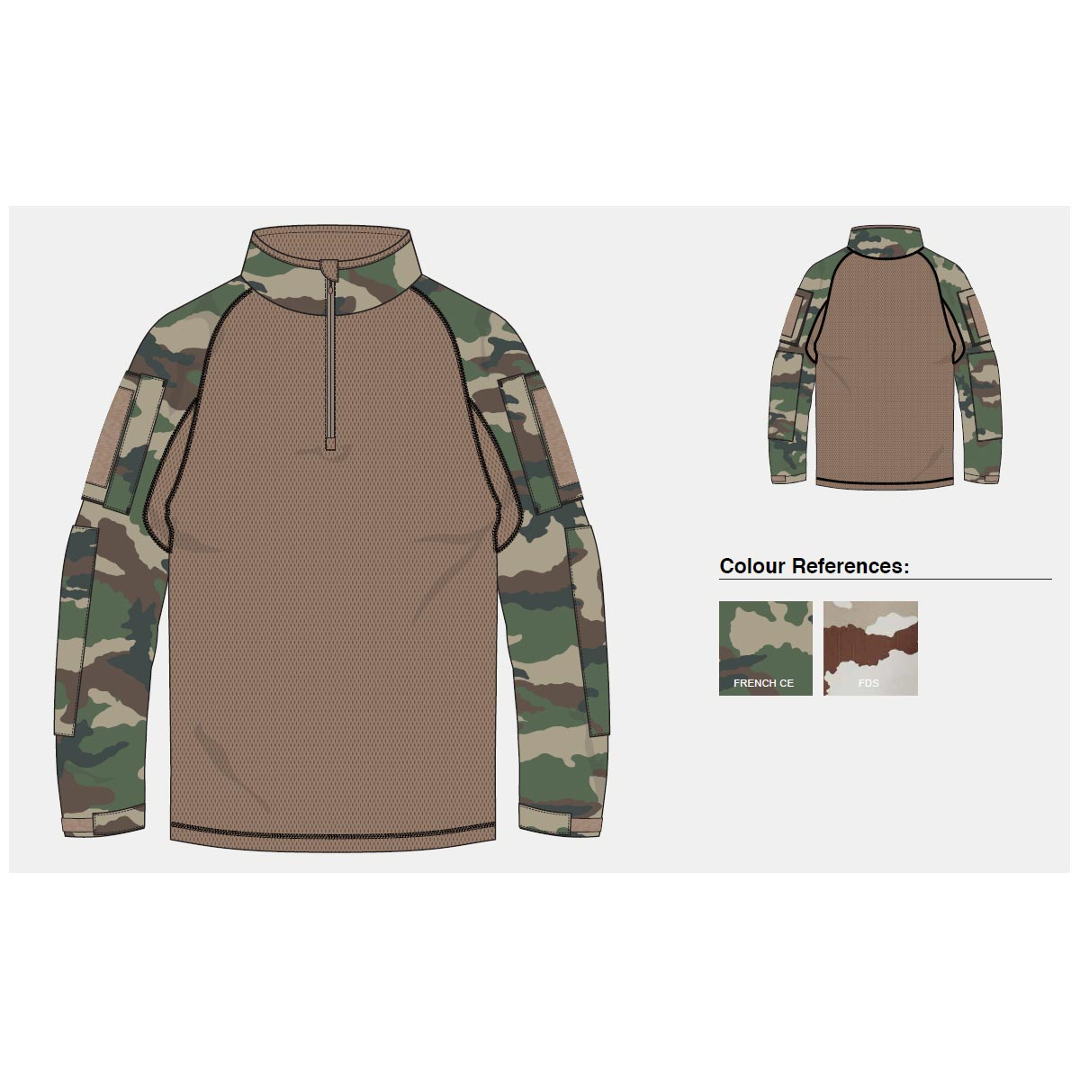 Chemise de combat Arktis A900 UBACS V3 torse polyester FR manches ripstop polycoton
