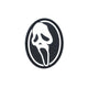 Écusson Arktis Ghostface en PVC phosphorescent visible dans l'obscurité