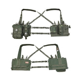 Gilet chest rig Arktis V72 Cross Rig AMS complet à bretelles croisées et deux platines