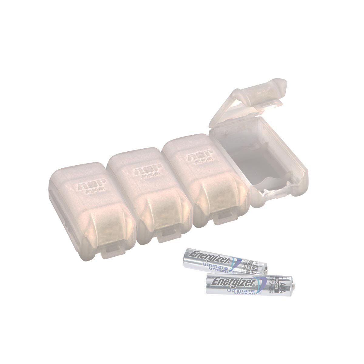 Lot de 4 boîtiers de rangement ASP Link Case pour 2 piles LR03 AAA chacun