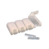 Lot de 4 boîtiers de rangement ASP Link Case pour 2 piles LR03 AAA chacun