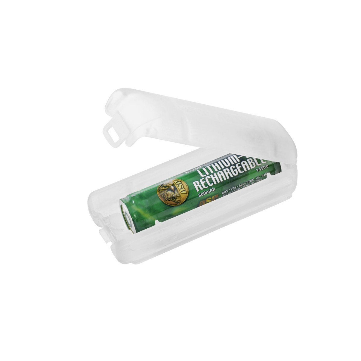 Batterie rechargeable ASP 14500 lithium-ion 3,7 V 800 mAh avec Link Case