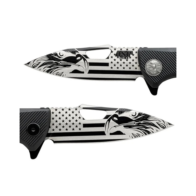 Couteau de service PDK Engraver's Edition Bird's The Word ASP acier AUS-8