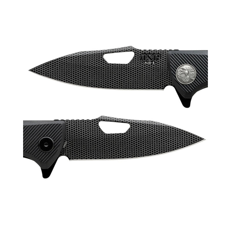 Couteau pliant PDK Engraver's Edition Woven Bones ASP plaquettes G-10 texturées