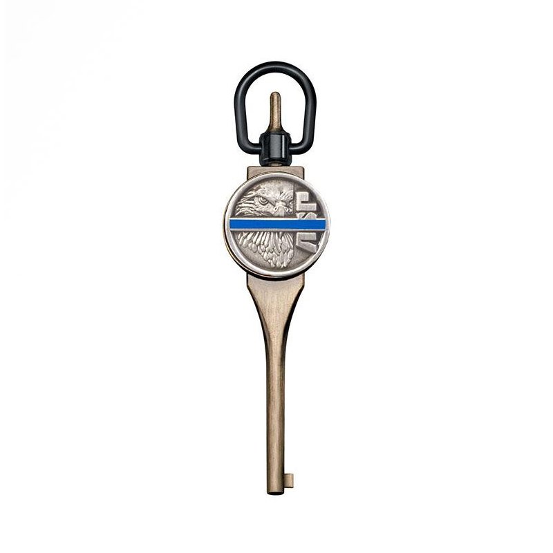 Clef menottes ASP G2 Blue Line embout de déverrouillage et dragonne rotative