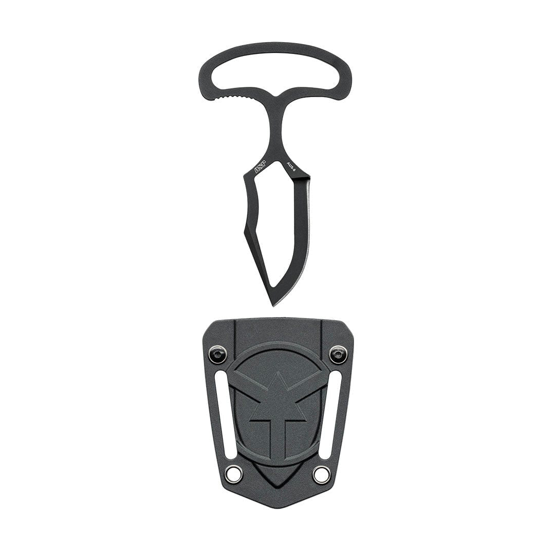 Couteau de poing ASP PDK Push Knife S lame AUS-8 de 5,7 cm avec étui ambidextre