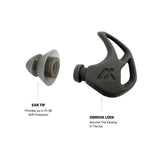 Bouchons d'oreilles AXIL X20 protection SNR 24 dB avec étui rigide et cinq paires d'embouts