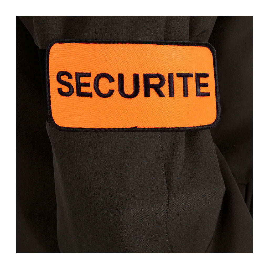 Brassard d'identification sécurité brodé Ares réglable par bande auto-agrippante élastique