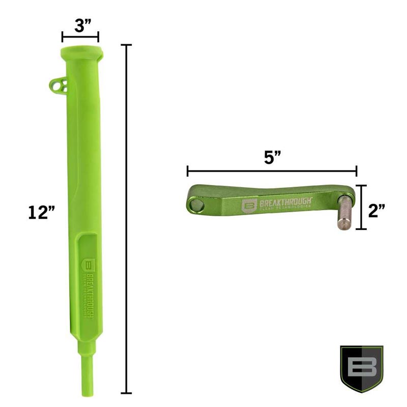 Guide de baguette Breakthrough pour AR15 avec verrou pivotant pour nettoyage du canon