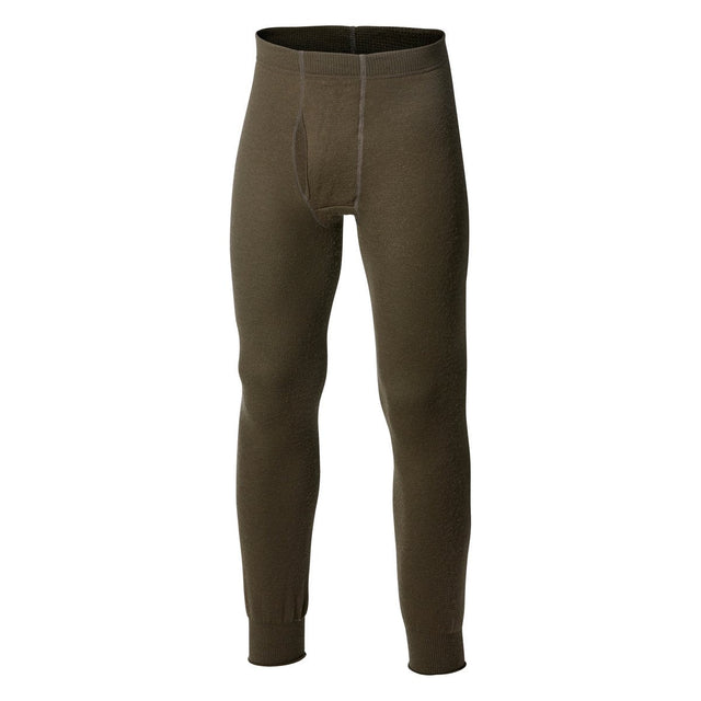 Caleçon long ULLFROTTÉ LONG JOHNS WITH FLY 400 Woolpower - Vert olive - Welkit.com