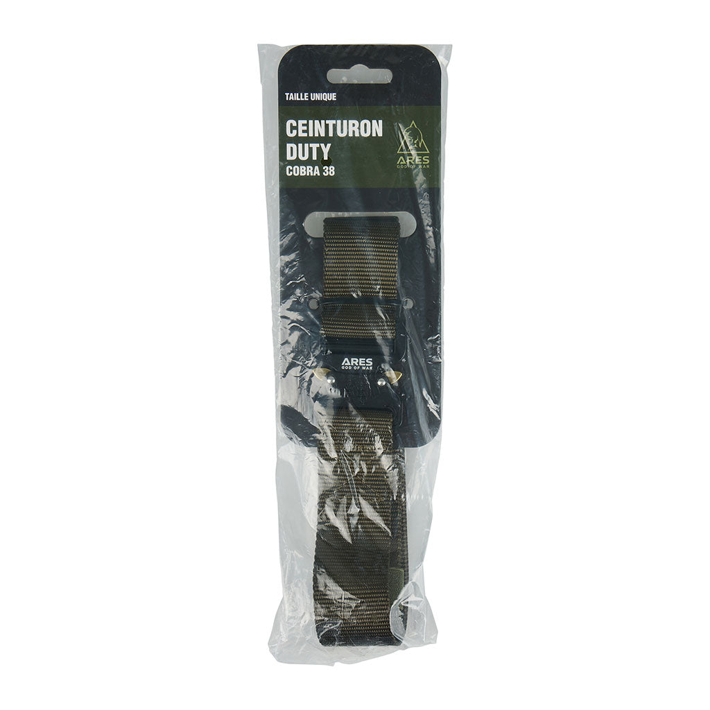 Ceinturon tactique Ares Duty Fast à boucle métallique double verrouillage, 38 ou 45 mm