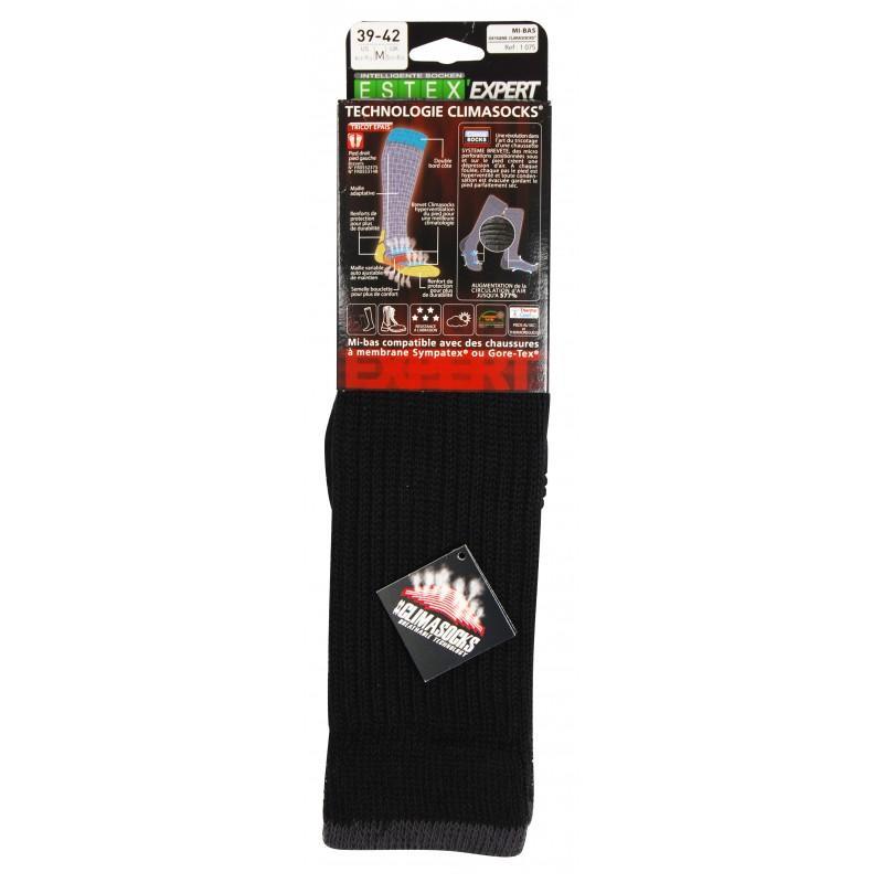 Chaussettes MI - BAS CLIMASOCKS OXYGENE Estex - Noir - Welkit.com