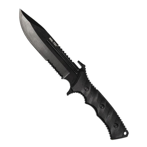 Couteau à lame fixe COMBAT G10 Mil-Tec - Noir - - Welkit.com - 3662950018244 - 1