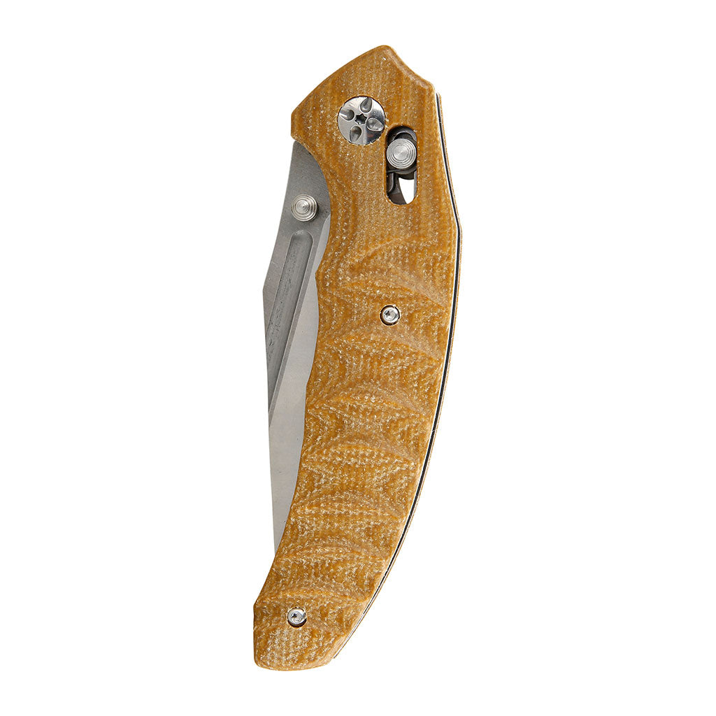 Couteau pliant Ares Bush Lord verrouillage par axe mobile et lame sur roulements à billes