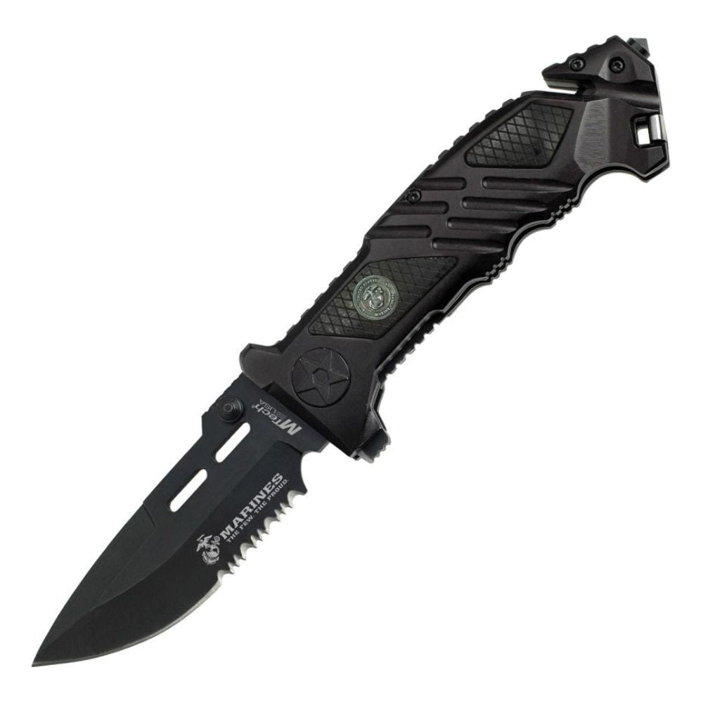 Couteau de poche RESCUE LINERLOCK A/O 1023 US Marine Corps - Noir - Welkit.com