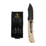 Couteau pliant Ares Desert Rock manche G10 longueur dépliée 22 cm avec étui en nylon