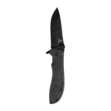 Couteau pliant Ares Gun Steel manche métal 19 cm déplié clip de ceinture et étui nylon