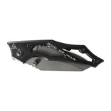 Couteau pliant Ares Mini Dague Black Series manche métal ajouré avec étui de ceinture