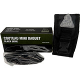 Couteau pliant Ares Mini Dague Black Series manche métal ajouré avec étui de ceinture