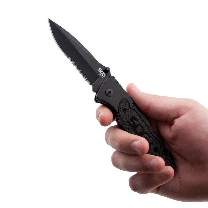 Couteau pliant ESCAPE BLACK SOG - Noir - - Welkit.com - 729857996631 - 6