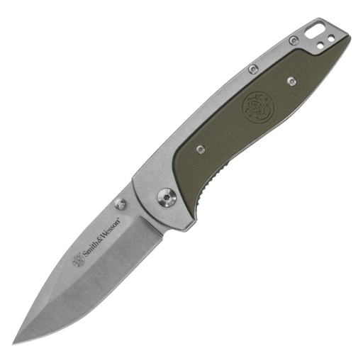 Couteau pliant FREIGHTER LINERLOCK GREEN Smith & Wesson - Vert olive - - Welkit.com - 3662950106392 - 1