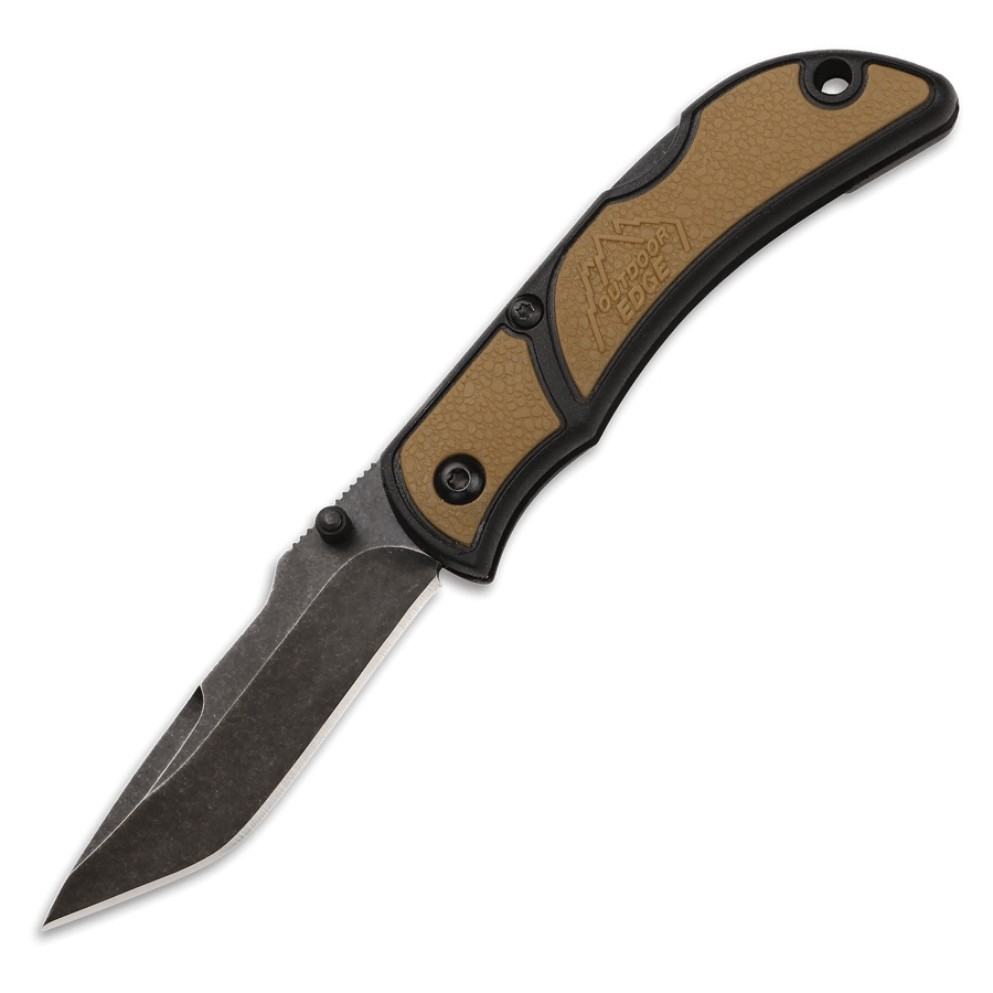 Couteau pliant SMALL CHASM LOCKBACK BROWN Outdoor Edge - Coyote - Welkit.com