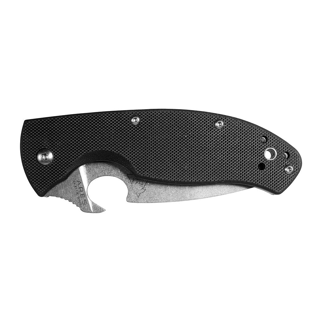 Couteau pliant Ares Spider Speed acier 8Cr13MoV lame semi-crantée de 8,5 cm