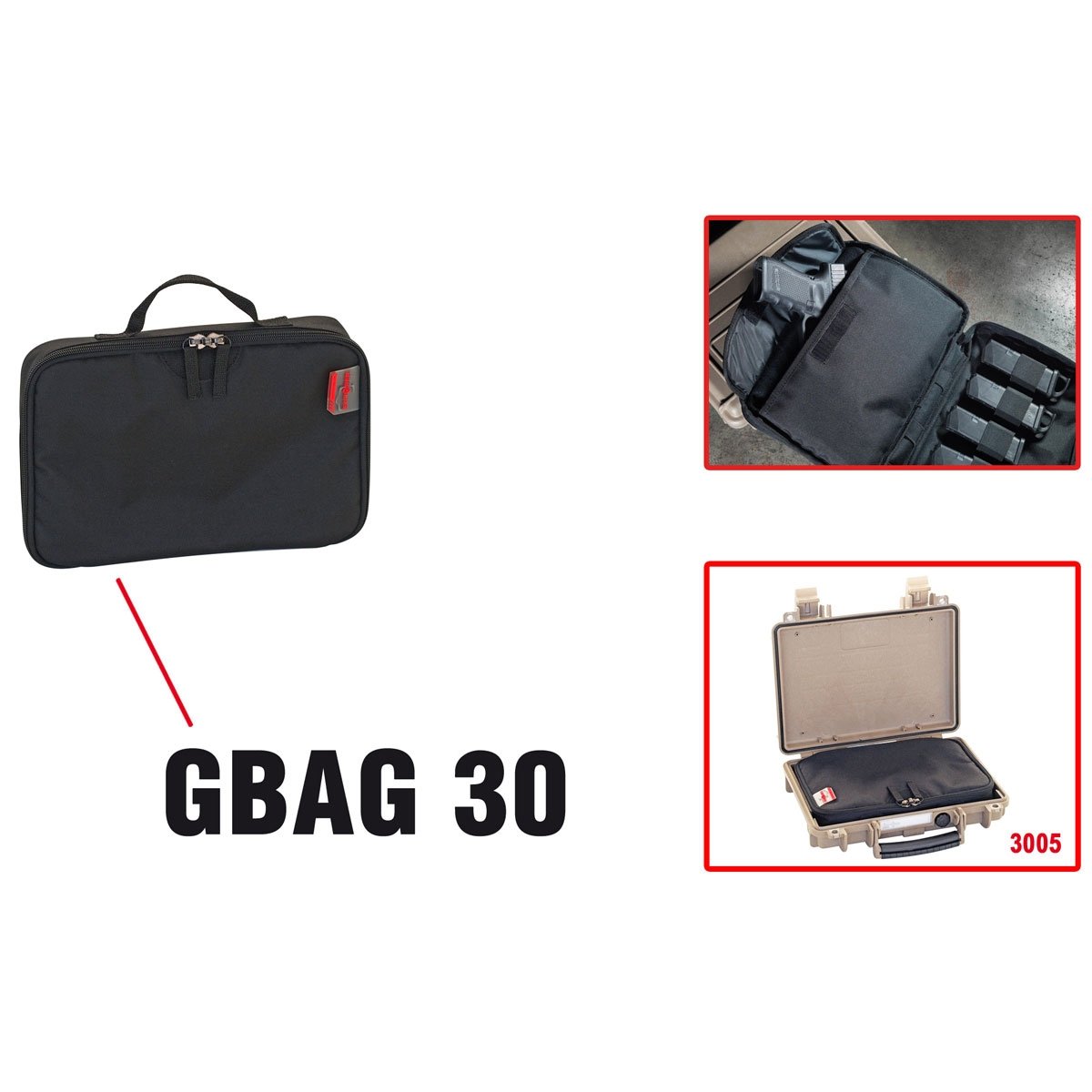Housse pour arme Explorer Cases Gun Bag 44 matelassée 445 x 345 x 90 mm tissu 600D