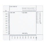 Équerre de report de points Ares en plexiglas 50 mm graduée 1/25 000 et 1/50 000
