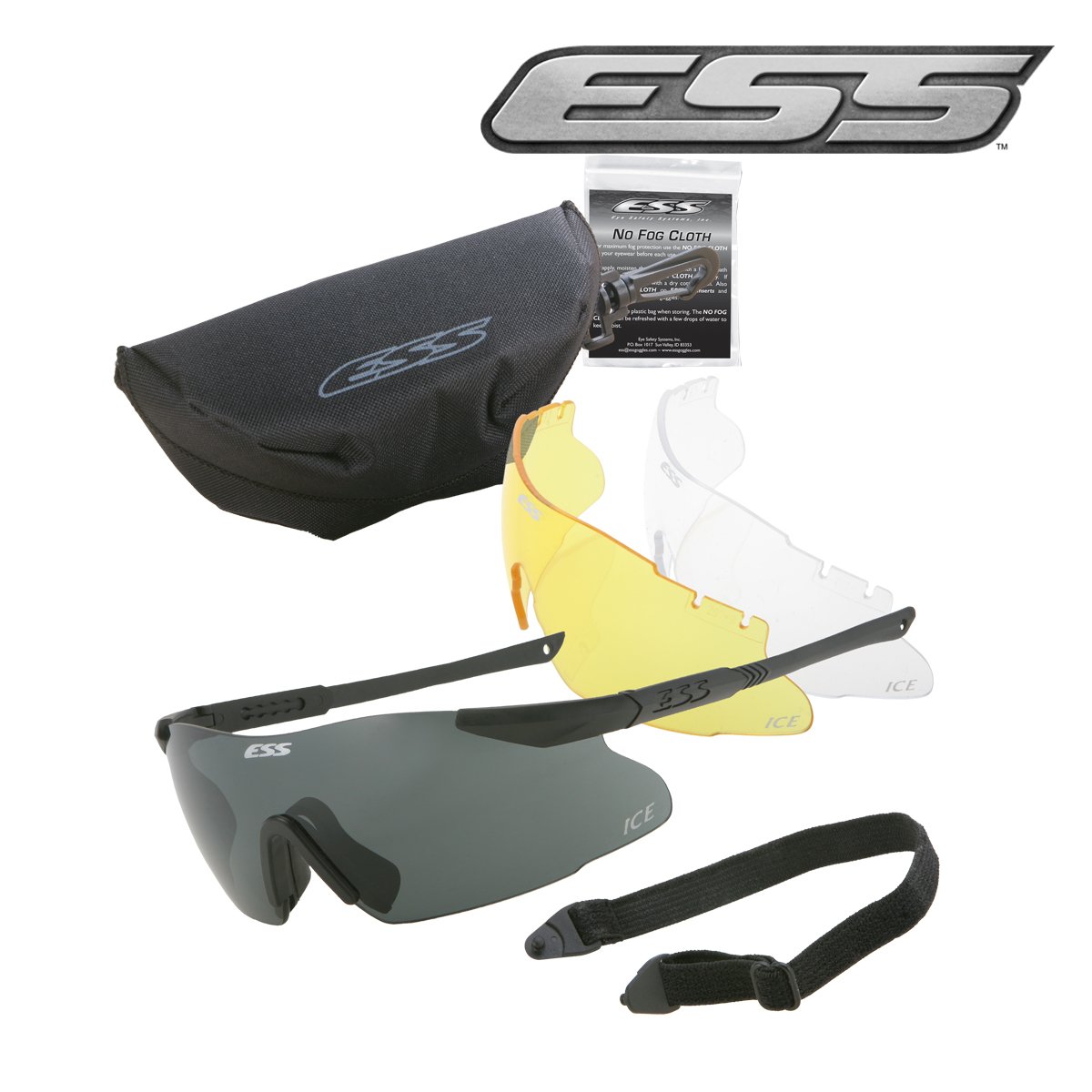 Kit lunettes balistiques ESS Crossblade 2 écrans polycarbonate 2,4 mm EN 166