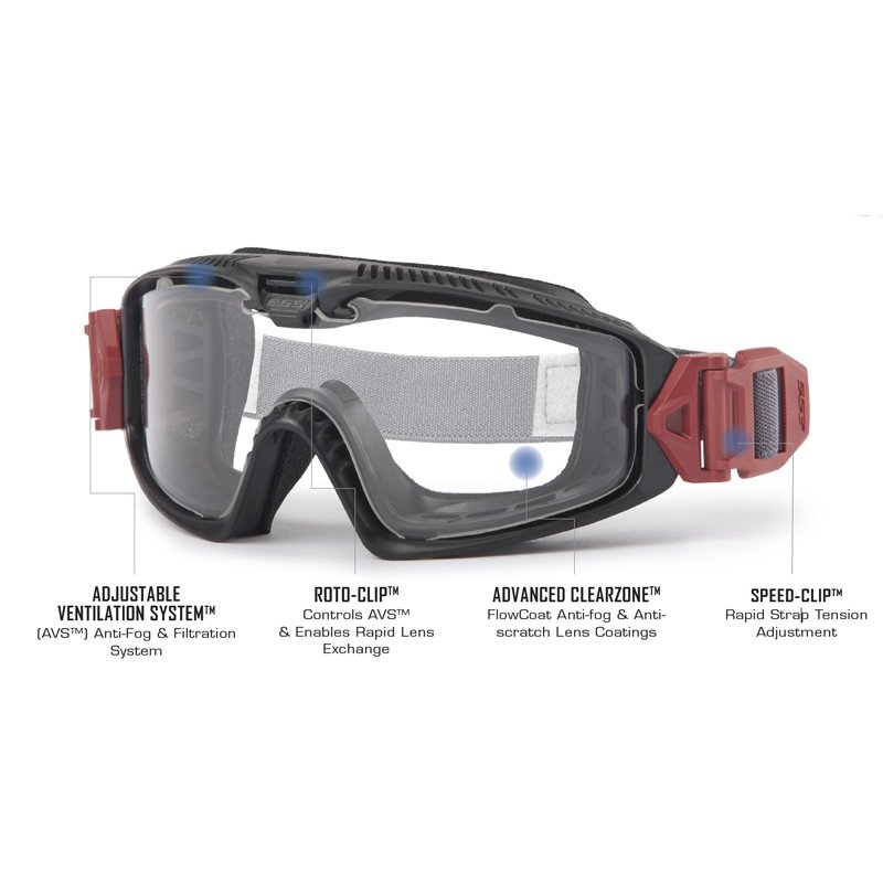 Masque balistique ESS Influx FirePro 1977, ventilation AVS et écran 3 mm NFPA
