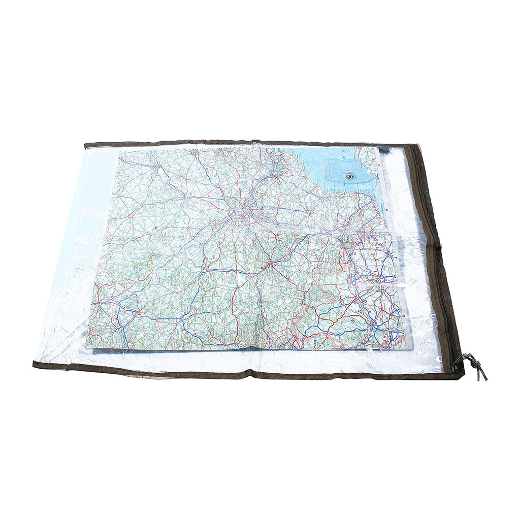 Porte-carte d'état-major Ares petit modèle en vinyle transparent pour feuille repliée